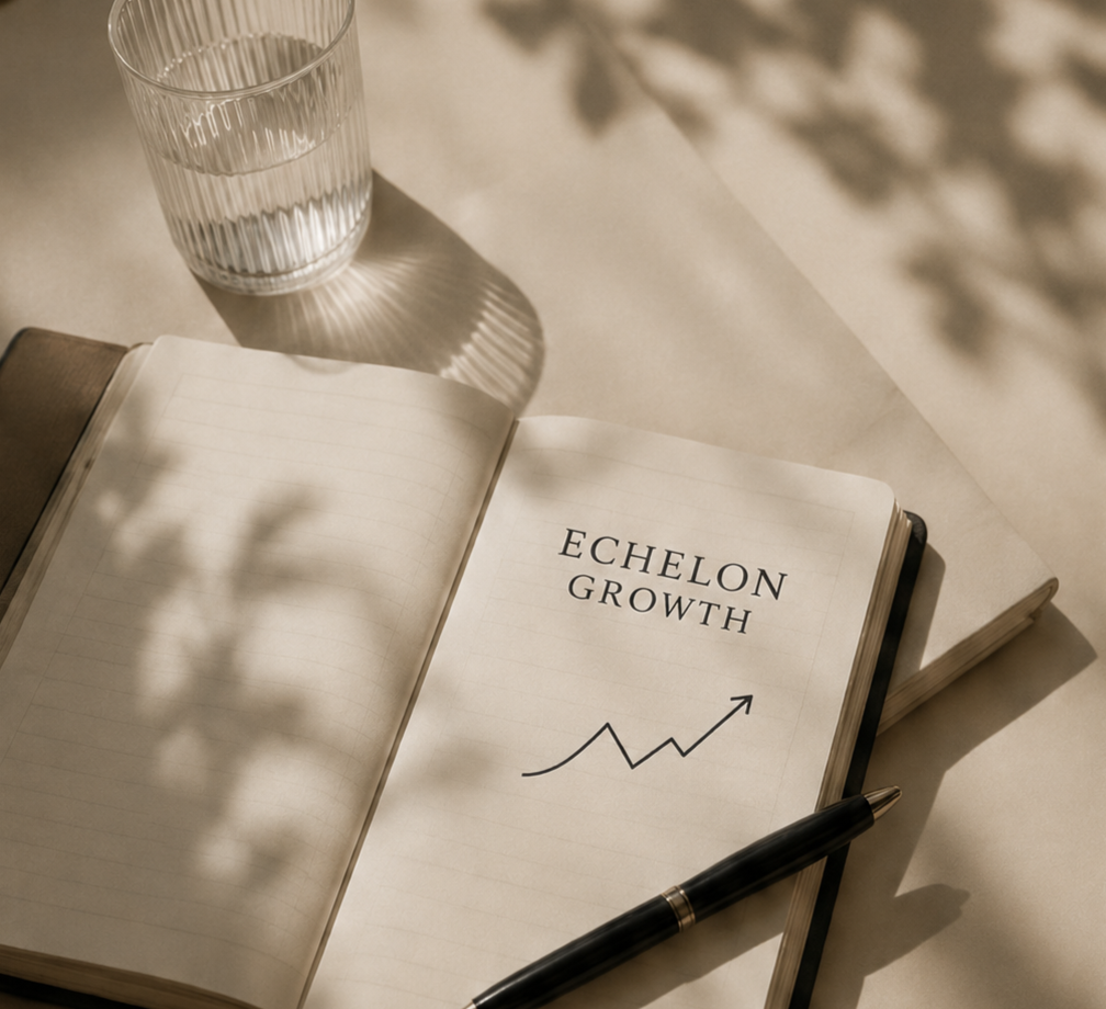 Cuaderno ECHELON GROWTH con gráfico de crecimiento